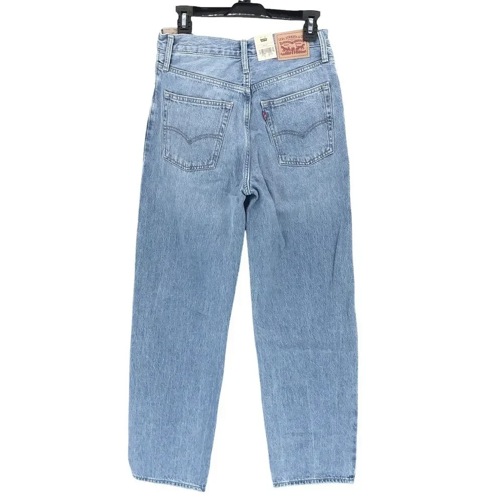 NEW Levi's '94 Baggy Jeans Womens 27 x 31 Straight Leg Distressed Blue Denim 90s